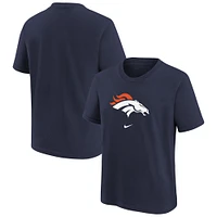 T-shirt préscolaire Nike Denver Broncos Team Wordmark bleu marine