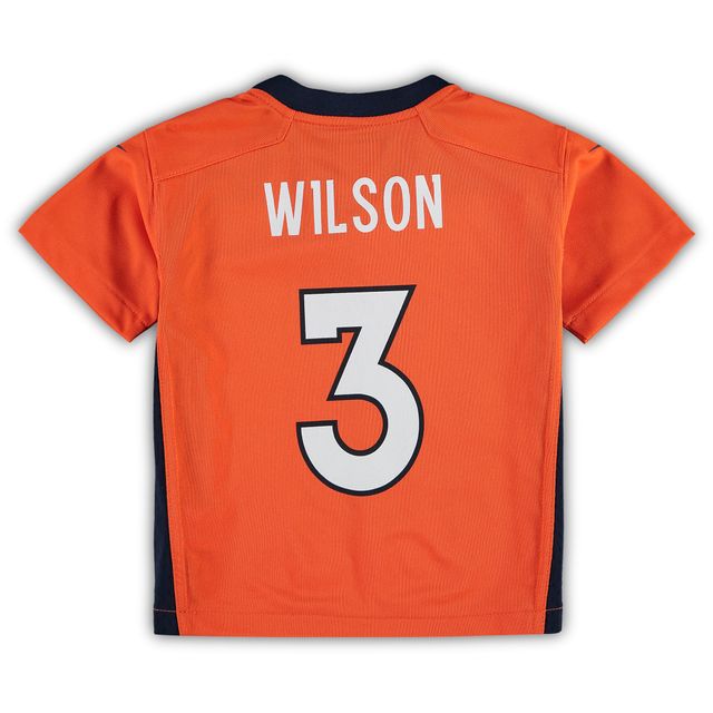 Maillot de match Nike Russell Wilson orange Denver Broncos pour enfants d'âge préscolaire