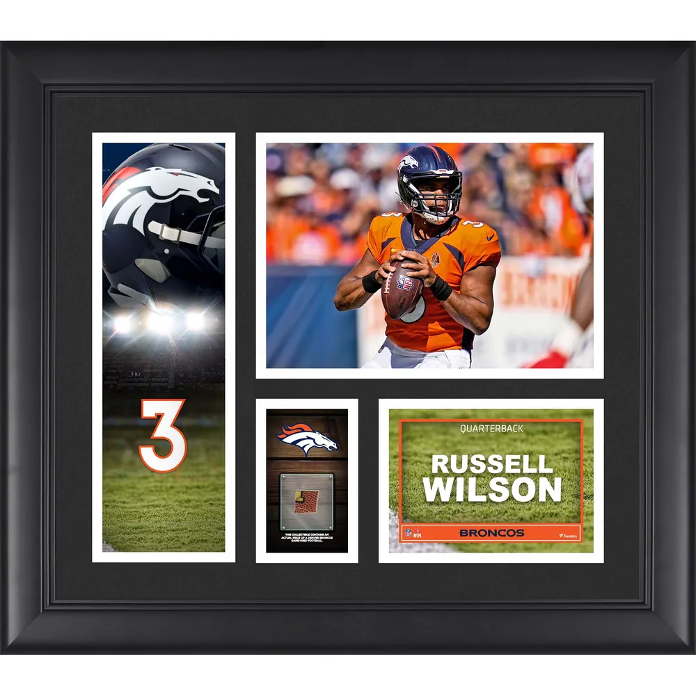 Lids Russell Wilson Denver Broncos Fanatics Authentic Framed 15' x 17'  Player Collage with a Piece of Game-Used Ball