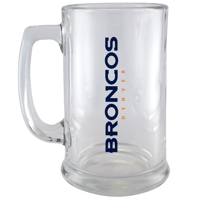 The Sports Vault Denver Broncos - Mot-symbole 15oz. Tasse en verre