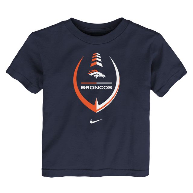 Nike pour tout-petit Denver Broncos Icon Wordmark - T-shirt bleu marine