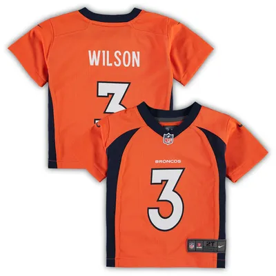 Men's Nike Russell Wilson Orange Denver Broncos Alternate Game Jersey Size: Small