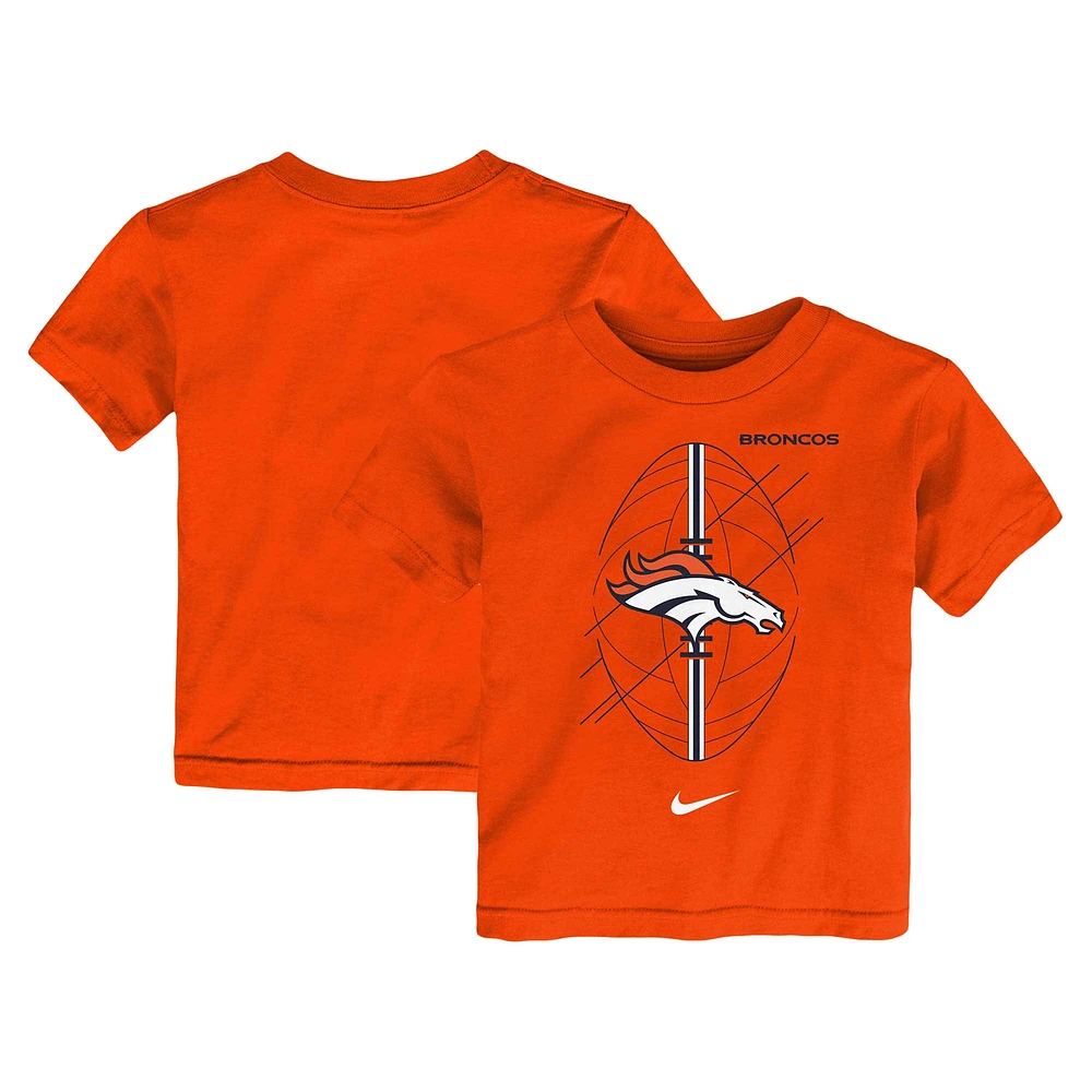 T-shirt orange Denver Broncos Icon pour tout-petit