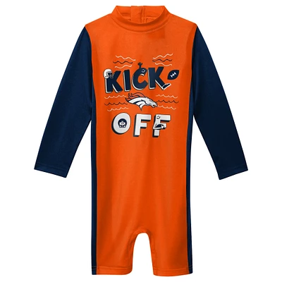 Toddler Orange Denver Broncos Wave Runner Long Sleeve Wetsuit