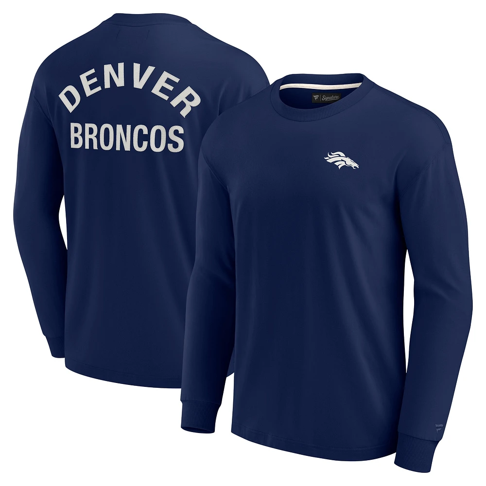 Unisex Fanatics Navy Denver Broncos Elements Super Soft Long Sleeve T-Shirt