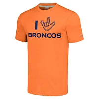 Unisex Homage Orange Denver Broncos The NFL ASL Collection by Love Sign Tri-Blend T-Shirt