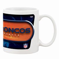 White Denver Broncos 11oz. Sublimated Coffee Mug