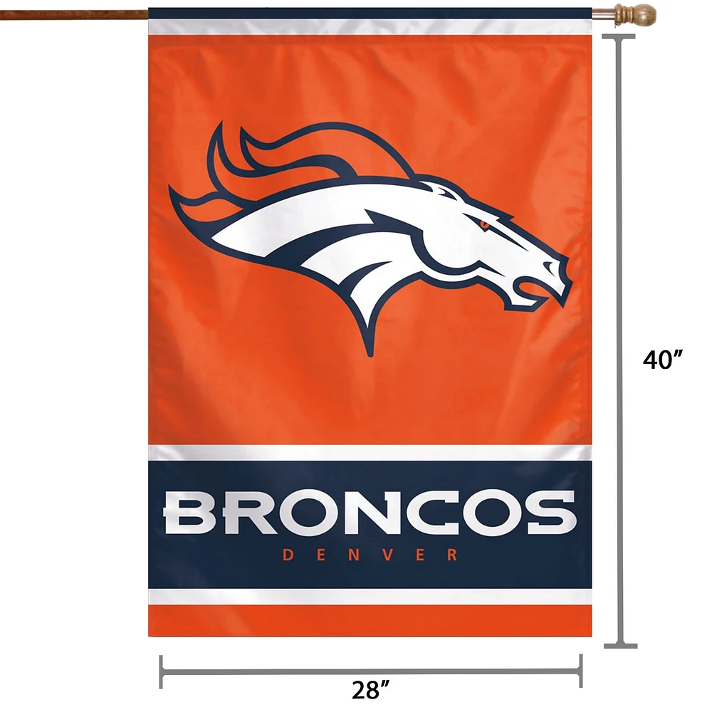 WinCraft Denver Broncos 28 "x 40" Bannière verticale simple face avec logo principal