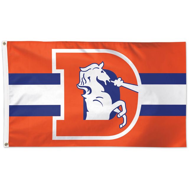 WinCraft Denver Broncos 3' x 5' Throwback Logo Deluxe - Drapeau simple face