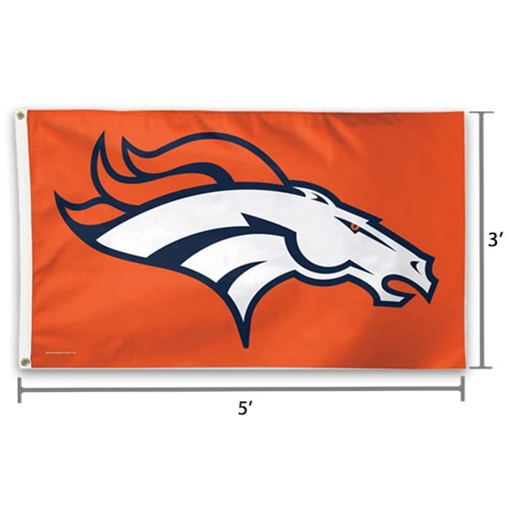 WinCraft Denver Broncos Double-Sided Deluxe 3' x 5' Flag