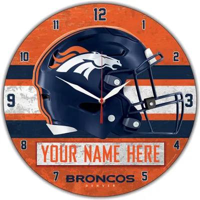 Denver Broncos WinCraft Personalized 14'' Round Wall Clock