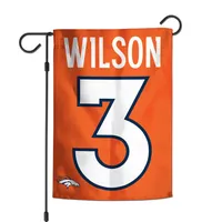 Drapeau de jardin WinCraft Russell Wilson Denver Broncos 30,5 x 45,7 cm