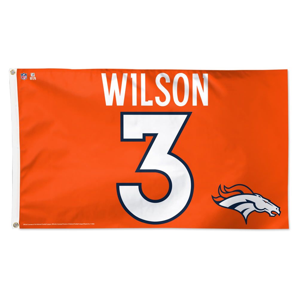 WinCraft Russell Wilson Denver Broncos 3' x 5' Deluxe Single-Sided Player Flag