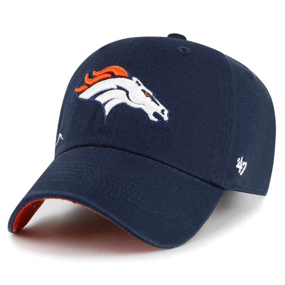 Women's '47 Navy Denver Broncos Confetti Icon Clean Up Adjustable Hat