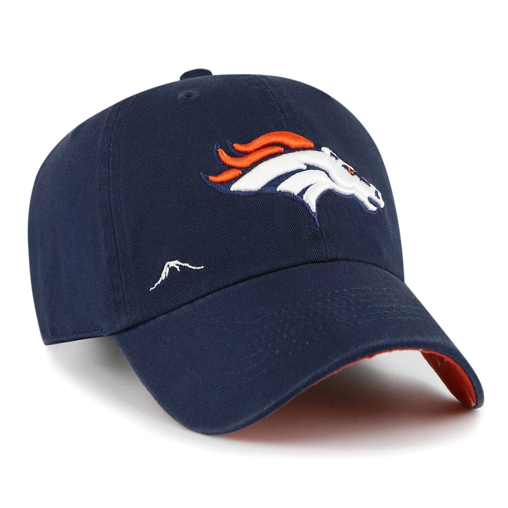 Casquette ajustable '47 Navy Denver Broncos Confetti Icon Clean Up pour femmes