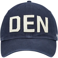 Casquette réglable '47 Denver Broncos Finley Clean Up pour femme, bleu marine