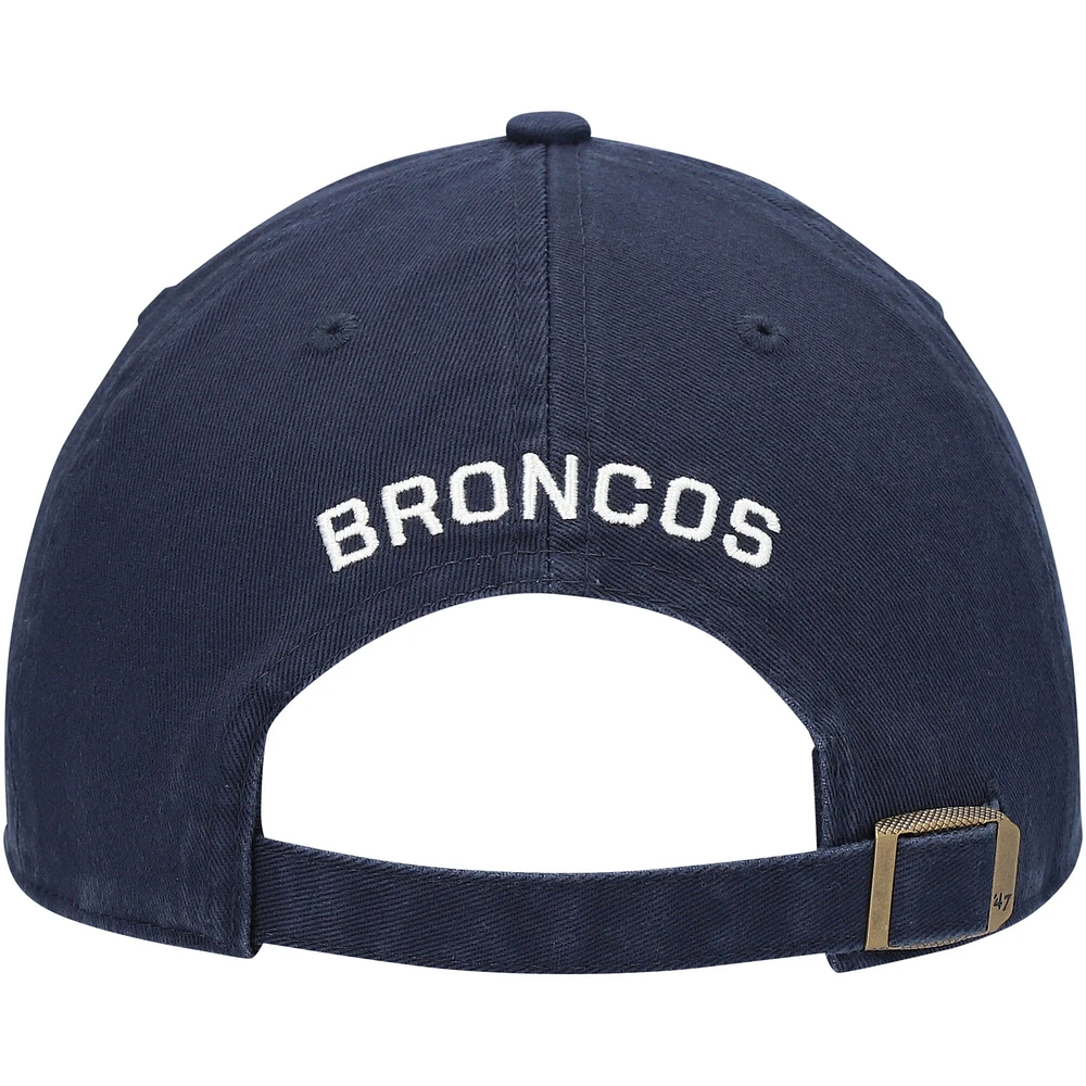 Casquette réglable '47 Denver Broncos Finley Clean Up pour femme, bleu marine
