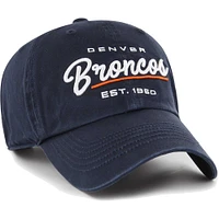 Casquette réglable '47 Denver Broncos Sidney Clean Up pour femme, bleu marine