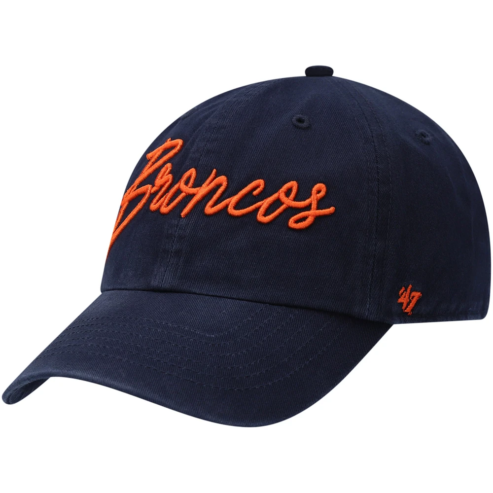 Women's '47 Navy Denver Broncos Vocal Clean Up Adjustable Hat