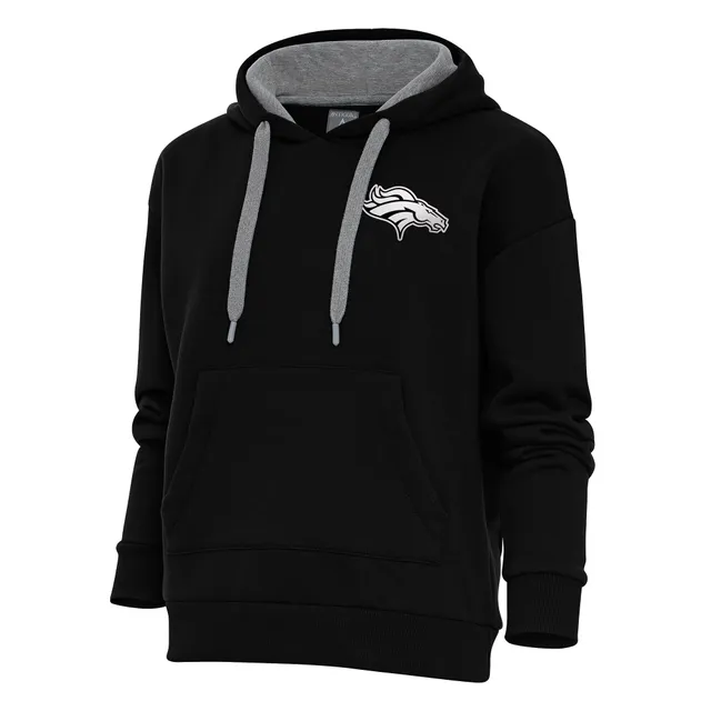 New Era Navy Denver Broncos Foil Sleeve Pullover Hoodie