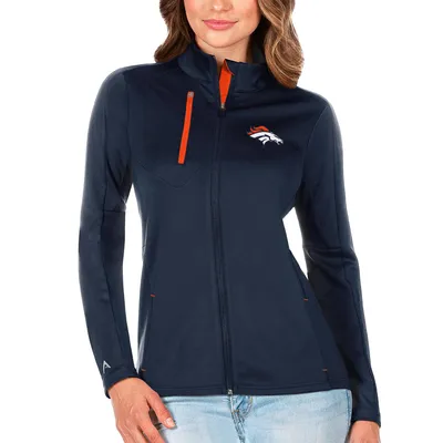 Men's Antigua Black Denver Broncos Protect Lightweight Full-Zip Jacket Size: Small