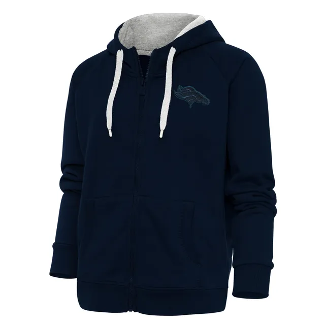 Detroit Lions Antigua Women's Victory Chenille Pullover Hoodie - White