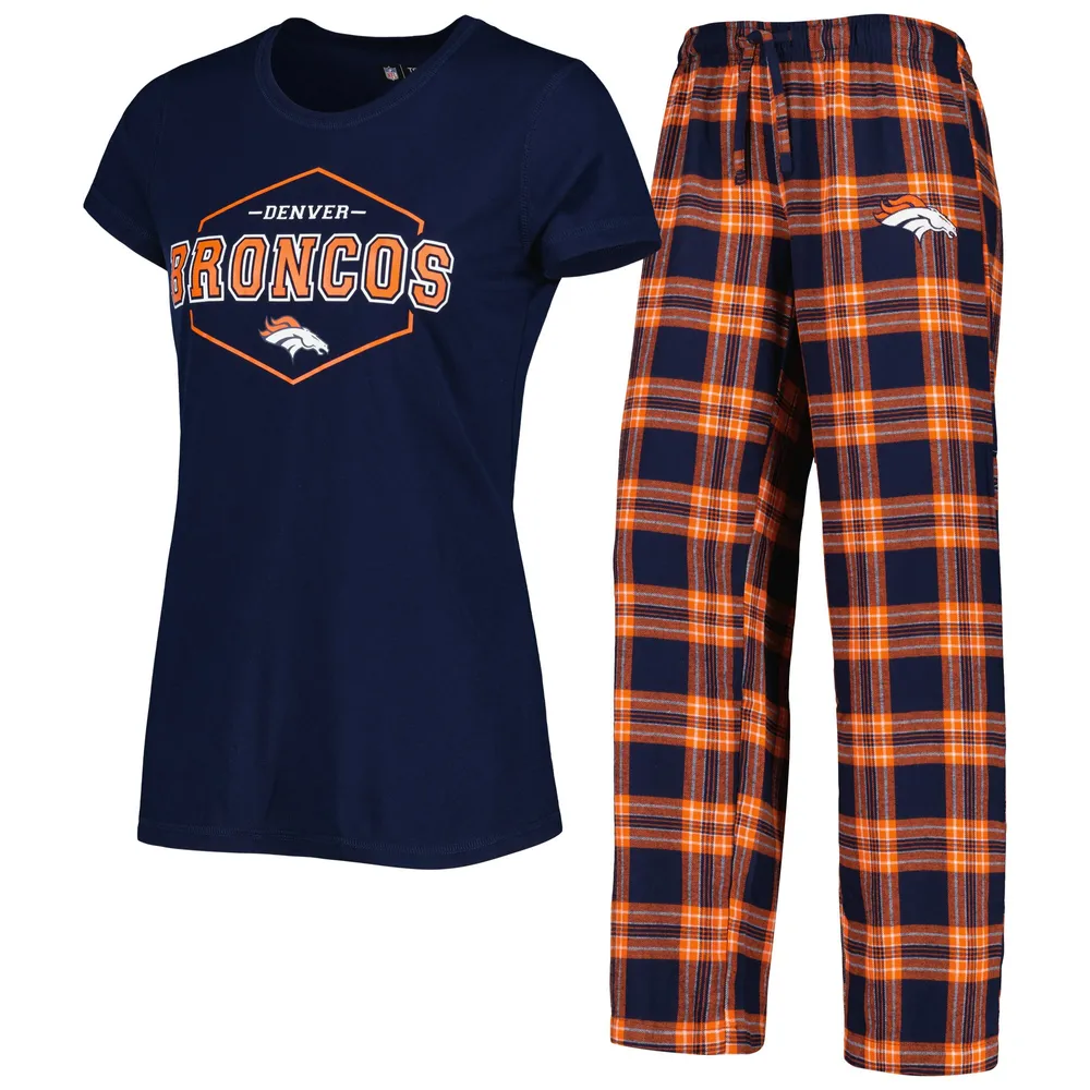 Women's Concepts Sport Orange/Navy Denver Broncos Muscle Tank Top & Pants  Sleep Set