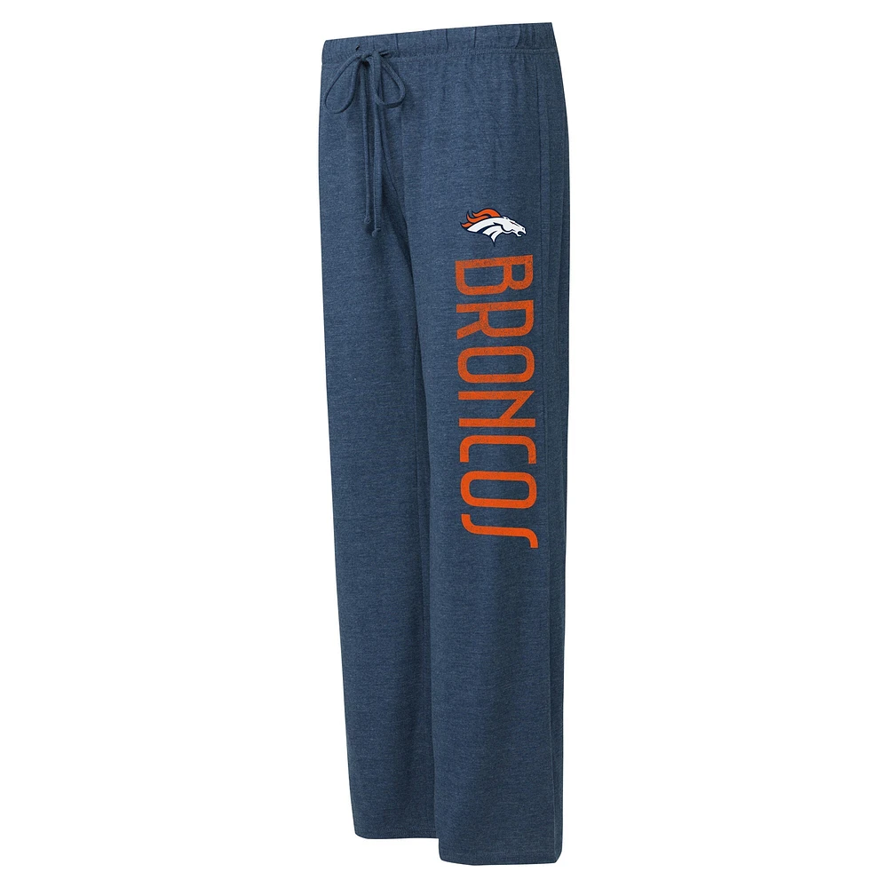 Ensemble débardeur et pantalon Concepts Sport bleu marine/orange Denver Broncos pour femmes