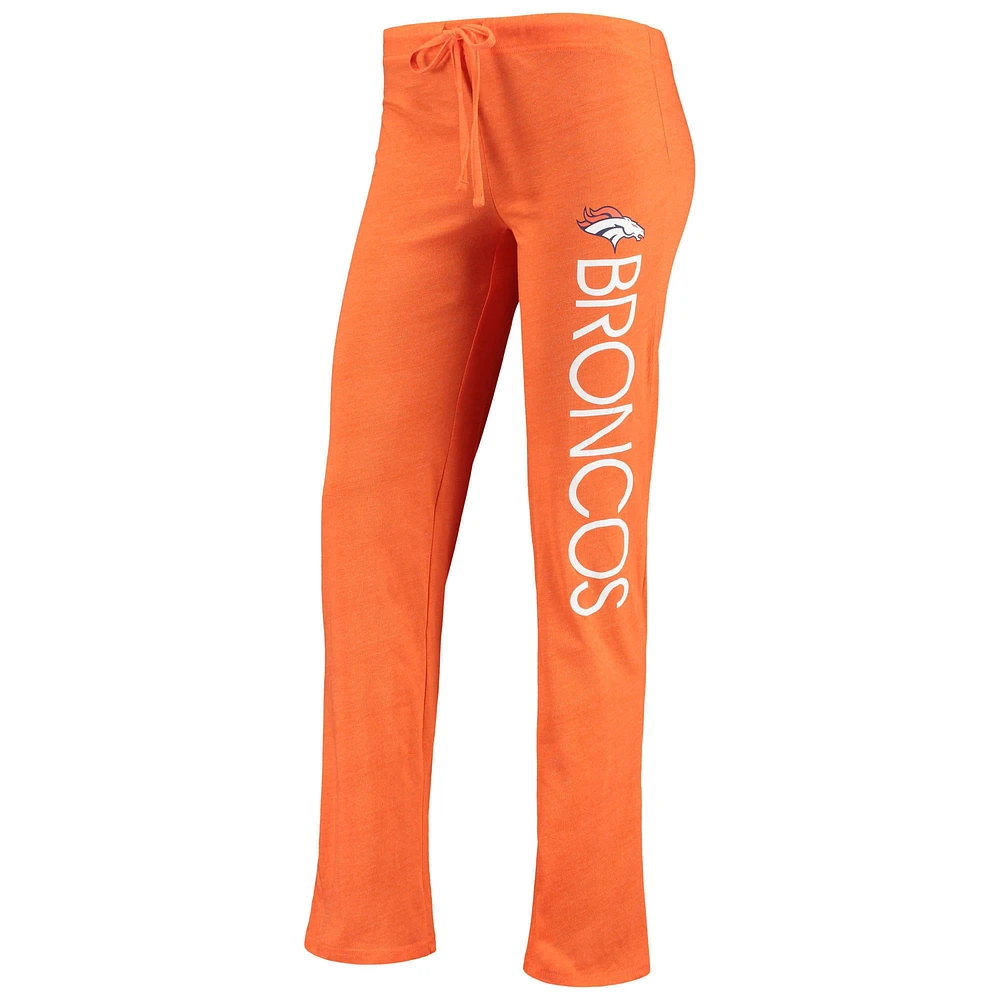 Ensemble de nuit avec débardeur et pantalon Muscle Broncos Denver Concepts Sport pour femme, orange/bleu marine