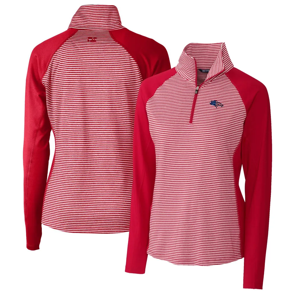 Lids Denver Broncos Cutter & Buck Women's Forge Tonal Half-Zip Top