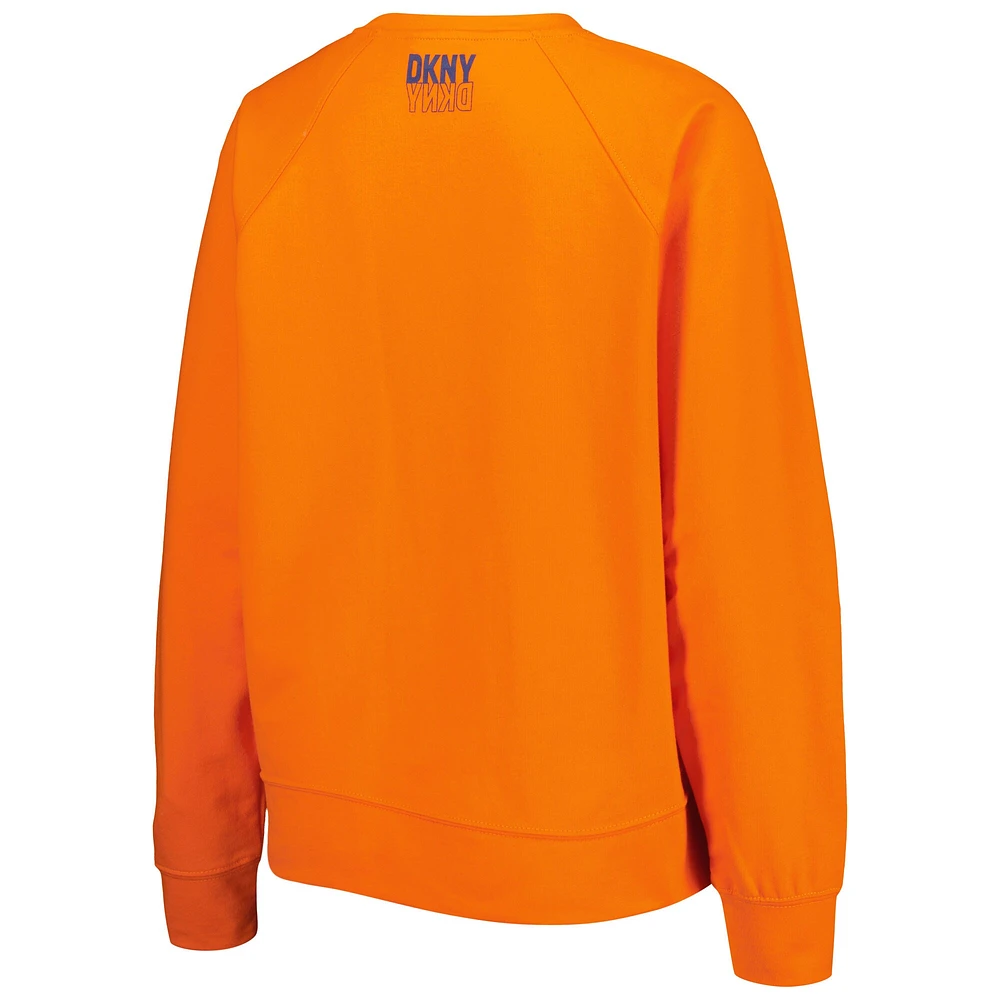 Women's DKNY Sport Orange Denver Broncos Regina Pullover Sweatshirt