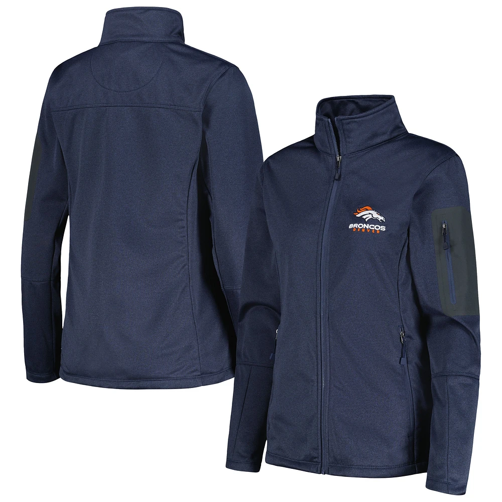 Women's Dunbrooke  Heather Navy Denver Broncos Freestyle Teflon Shield Full-Zip Jacket