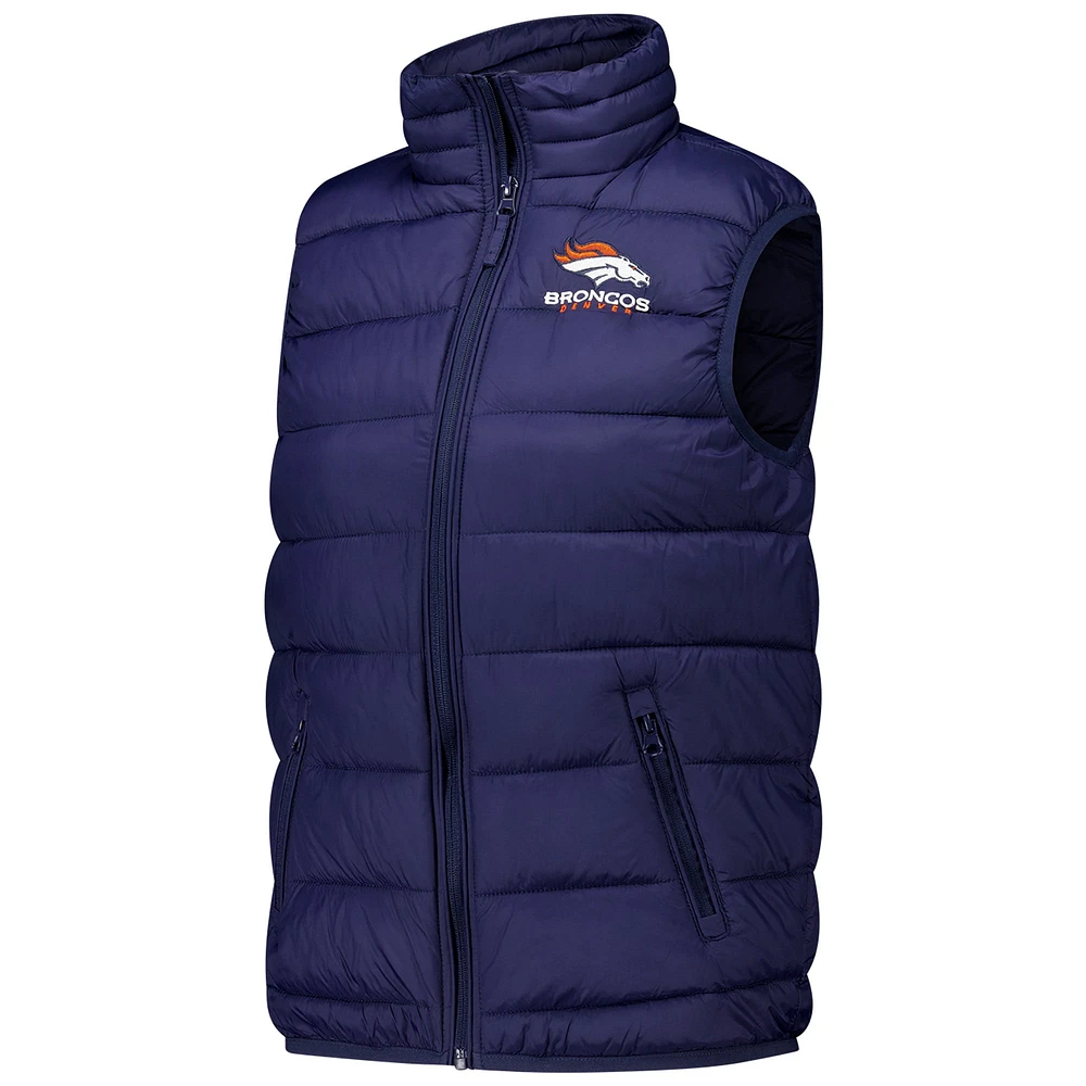 Gilet zippé entièrement bleu marine Dunbrooke pour femme des Denver Broncos Alberta