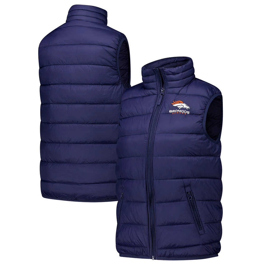 Gilet zippé entièrement bleu marine Dunbrooke pour femme des Denver Broncos Alberta