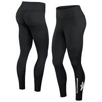 Women's Fanatics Black Denver Broncos Wordmark Stacked Leggings