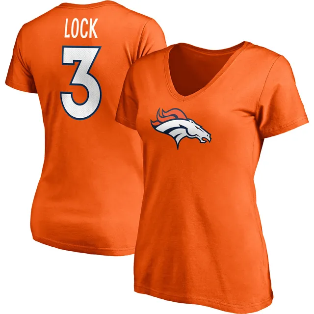 Lids Women's Nike Drew Lock Orange Denver Broncos Name & Number T-Shirt