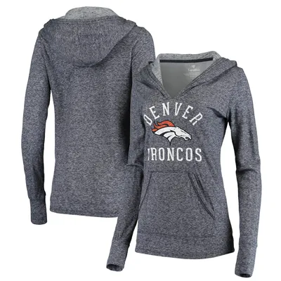 Women's Fanatics Branded Navy Denver Broncos Doubleface Slub Pullover Hoodie