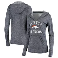 Fanatics Branded Women's Navy Denver Broncos Doubleface Slub Pullover Hoodie - Navy