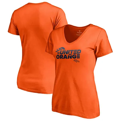 Denver Broncos Fanatics Branded Women's ReUnited Orange V-Neck T-Shirt