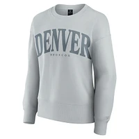 Women's Fanatics  Gray Denver Broncos Elements Pullover Sweatshirt