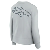 Women's Fanatics  Gray Denver Broncos Elements Pullover Sweatshirt