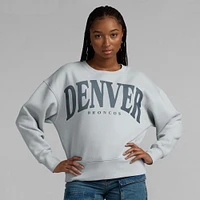 Women's Fanatics  Gray Denver Broncos Elements Pullover Sweatshirt