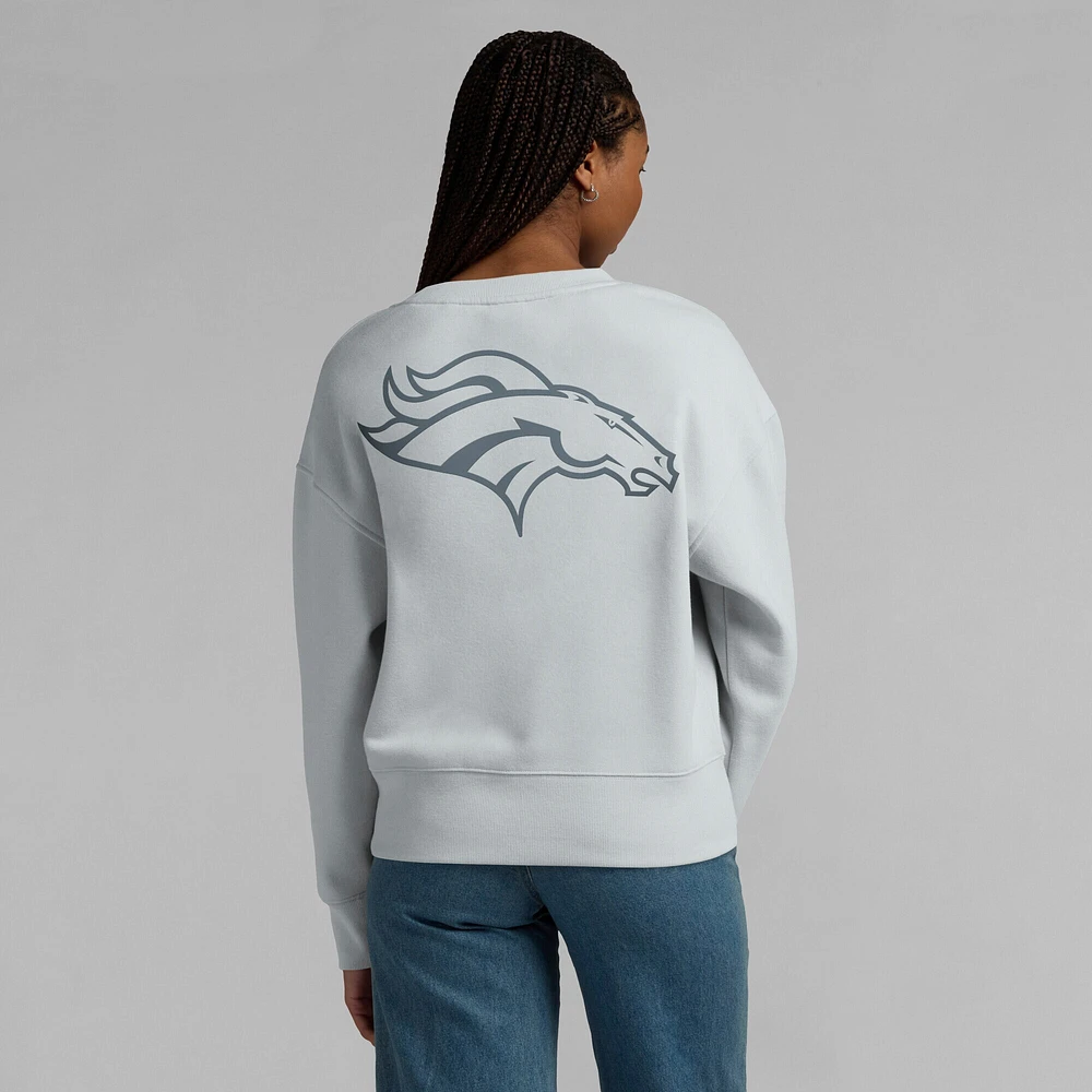 Women's Fanatics  Gray Denver Broncos Elements Pullover Sweatshirt