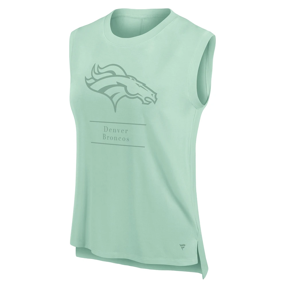 Women's Fanatics Mint Denver Broncos Studio Embrace Tank Top