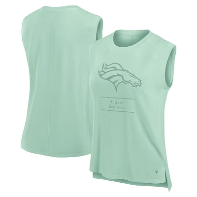 Women's Fanatics Mint Denver Broncos Studio Embrace Tank Top