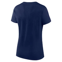 Ensemble t-shirt et short Fanatics pour femmes bleu marine/anthracite chiné Denver Broncos Script Lounge