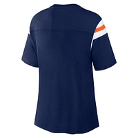 T-shirt Fanatics bleu marine Denver Broncos Earned Stripes pour femmes