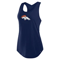 Women's Fanatics Navy Denver Broncos Iron Fan Tank Top