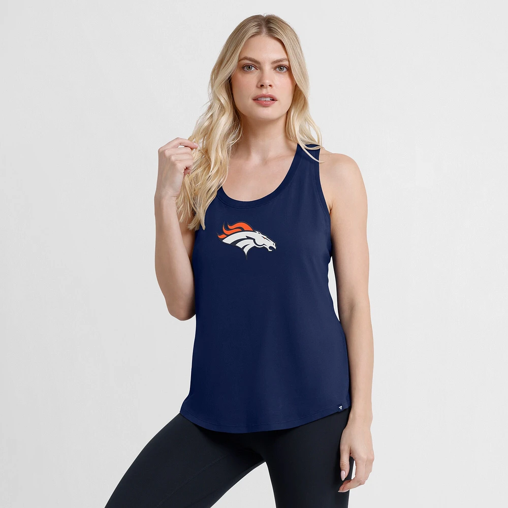 Women's Fanatics Navy Denver Broncos Iron Fan Tank Top