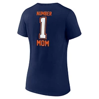 T-shirt à col en V pour la fête des mères Fanatics Navy Denver Broncos femmes